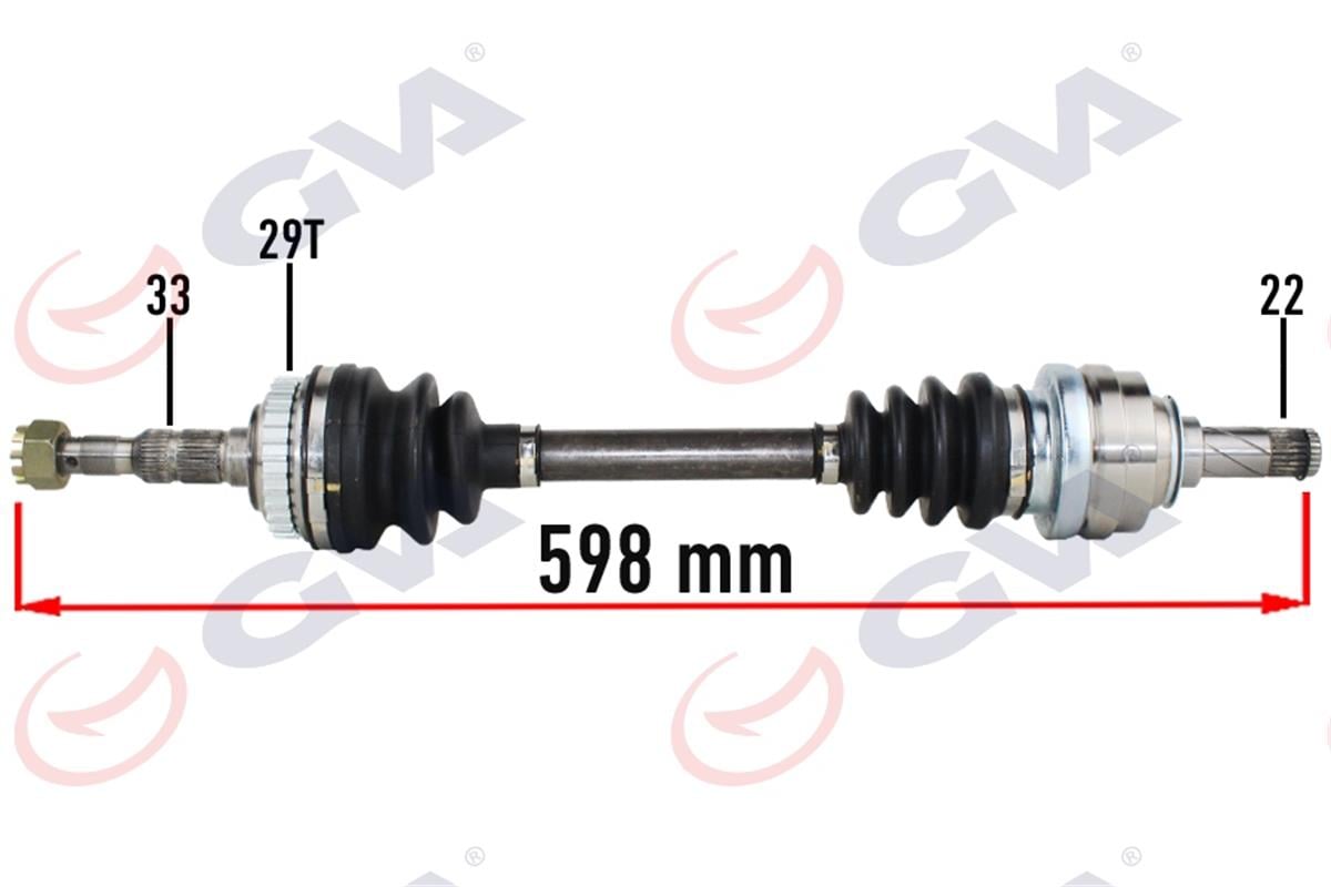 Opel Vectra B (1999-2002) 1.6 Komple Aks Sol Abs'li 598Mm 374349-9119914-374360