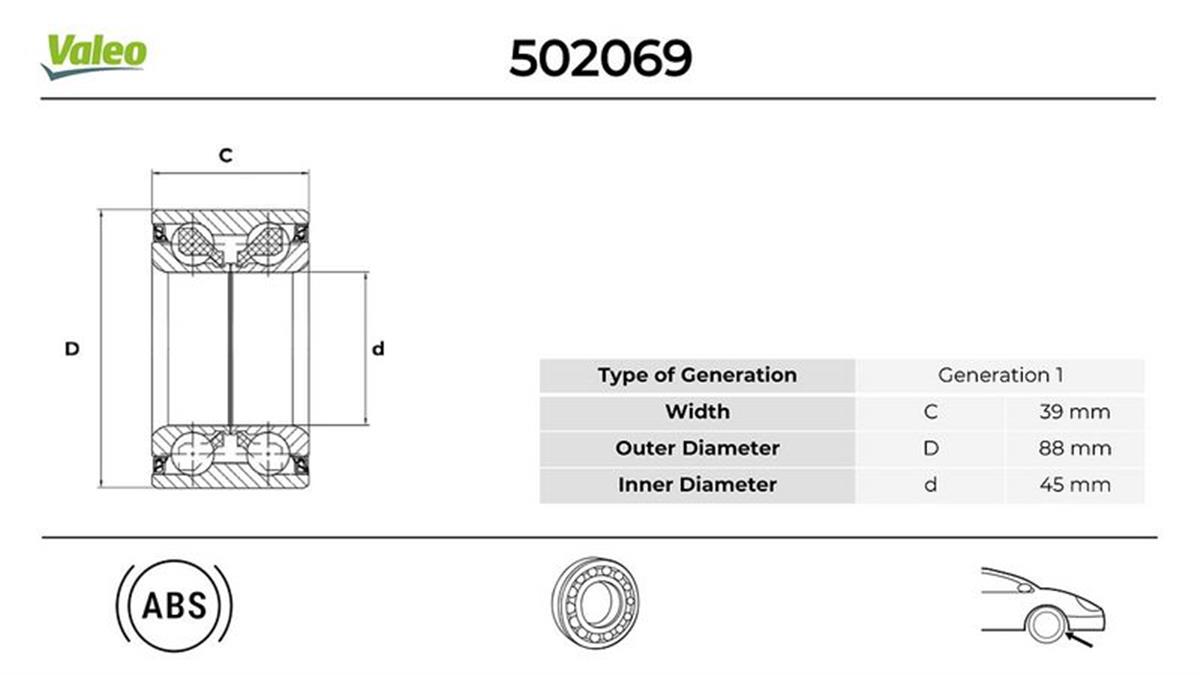 Renault Trafic 2 Megane 2 Ön Teker Rulmanı 701207358-4412598-7701207966