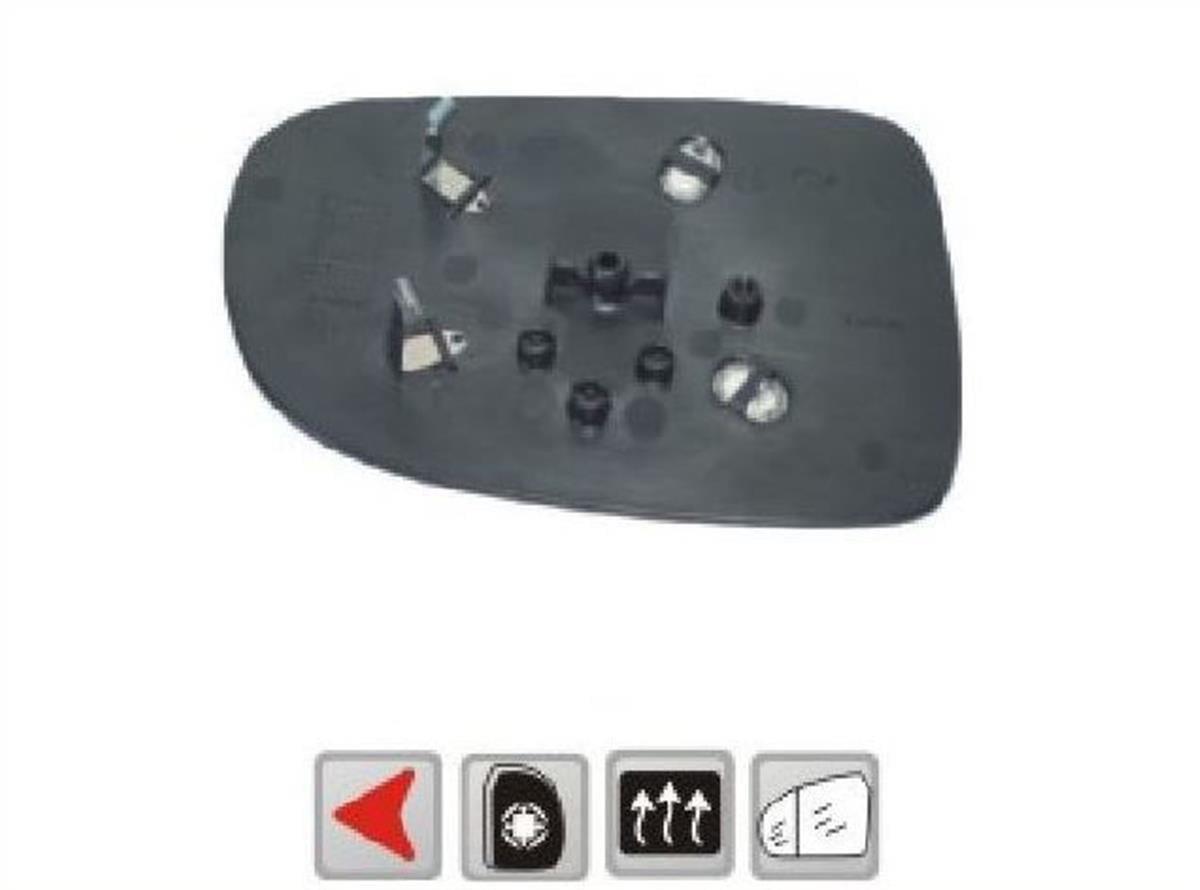 Opel Corsa C 00-06 Dış Dikiz Ayna Camı Sol Isıtmalı Viewmax