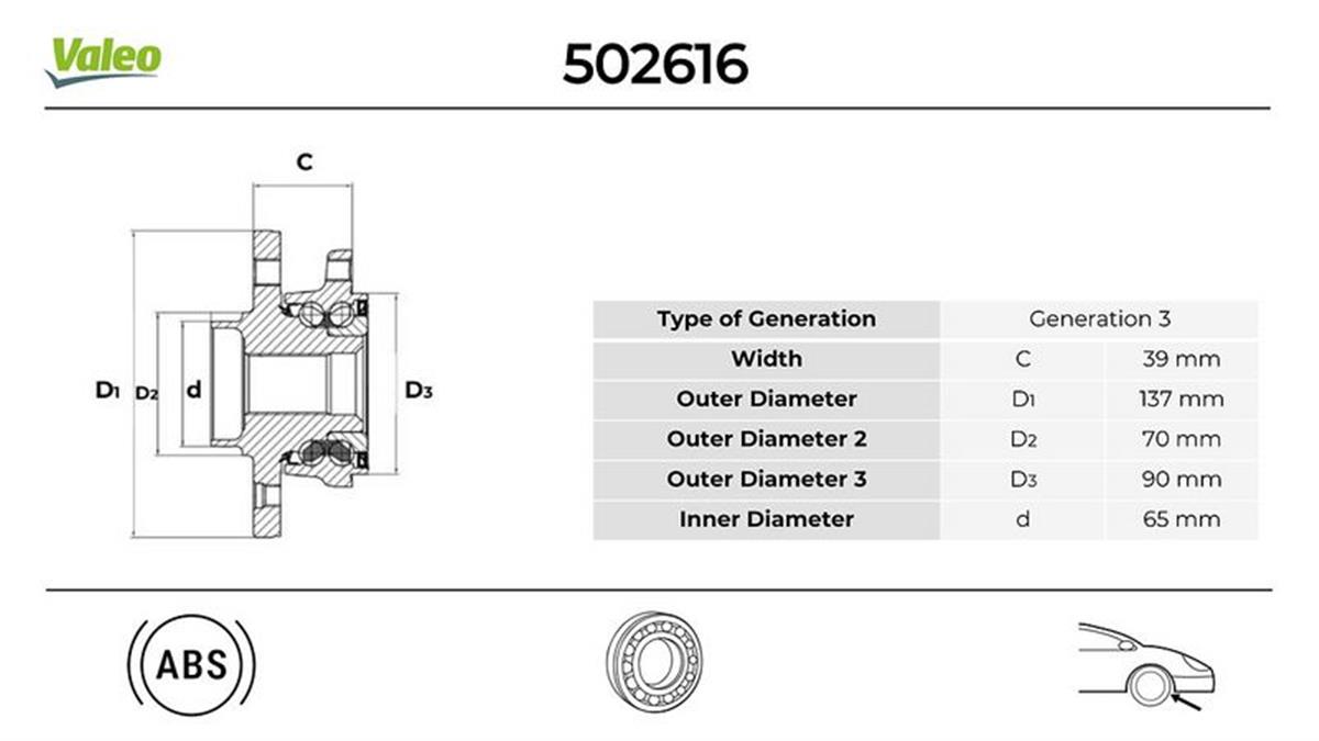 Opel Vectra C Signum Ön Teker Poryası Rulmanlı 93186387-1603243-1603294-93175