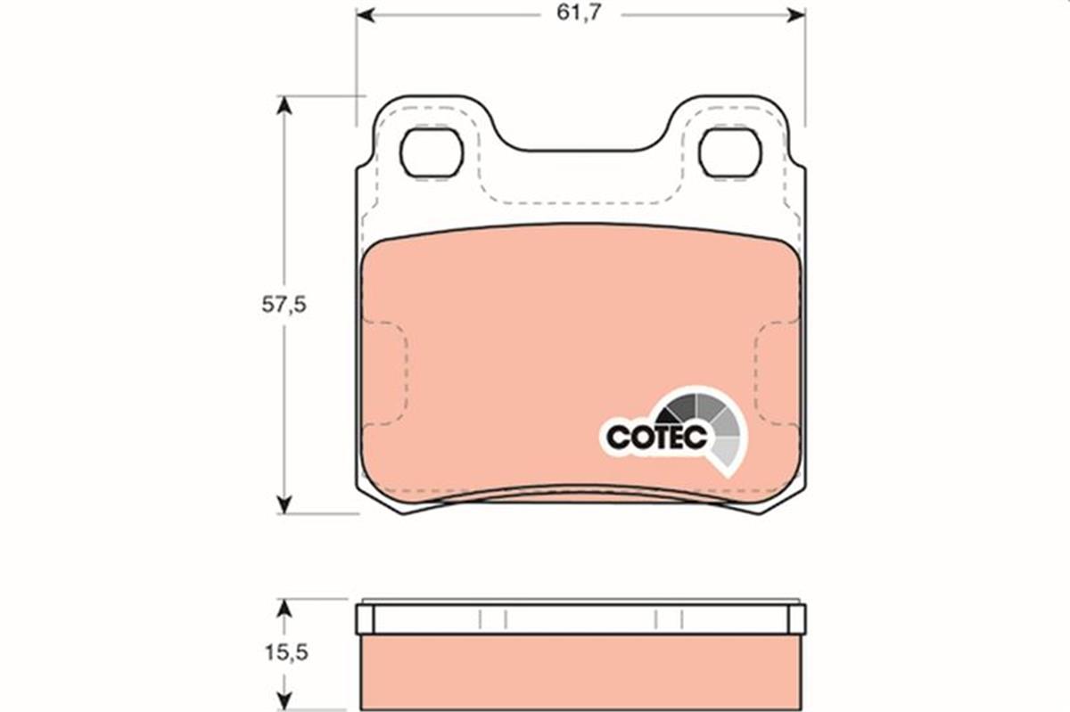 Opel Vectra Astra Calibra Kadett Fren Balatası Arka 1605877-1605728-90485138-90297