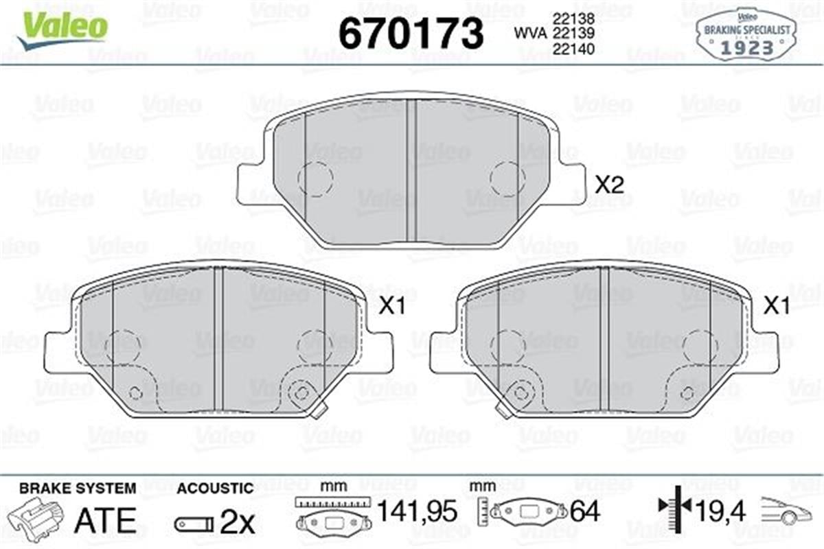 Opel Insignia B (18>) Ön Fren Balatası 1680880180-84120877-42794673