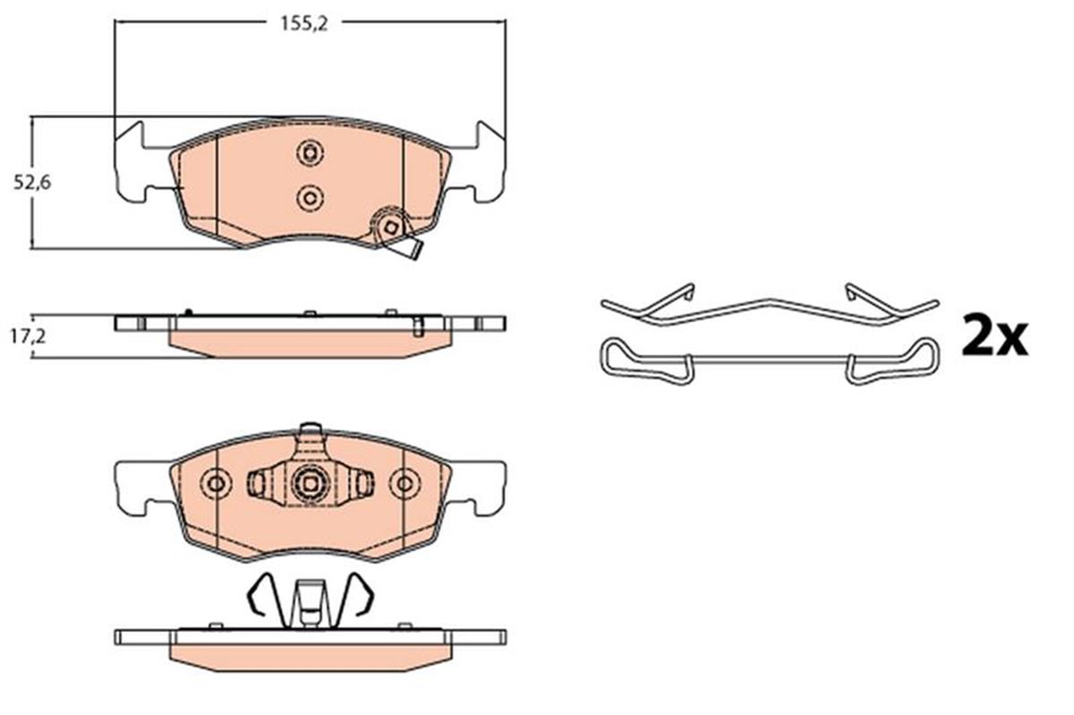 Opel Corsa E (2014>) Ön Fren Balatası 95517028-1605280-95524972