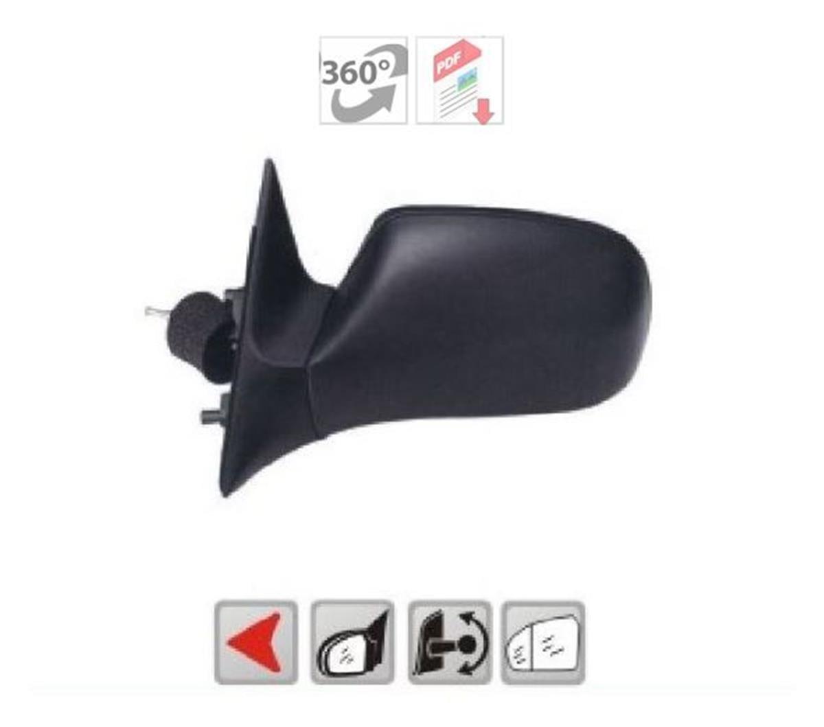 Opel Astra F 94-98 Dış Dikiz Aynası Sol Mekanik Viewmax