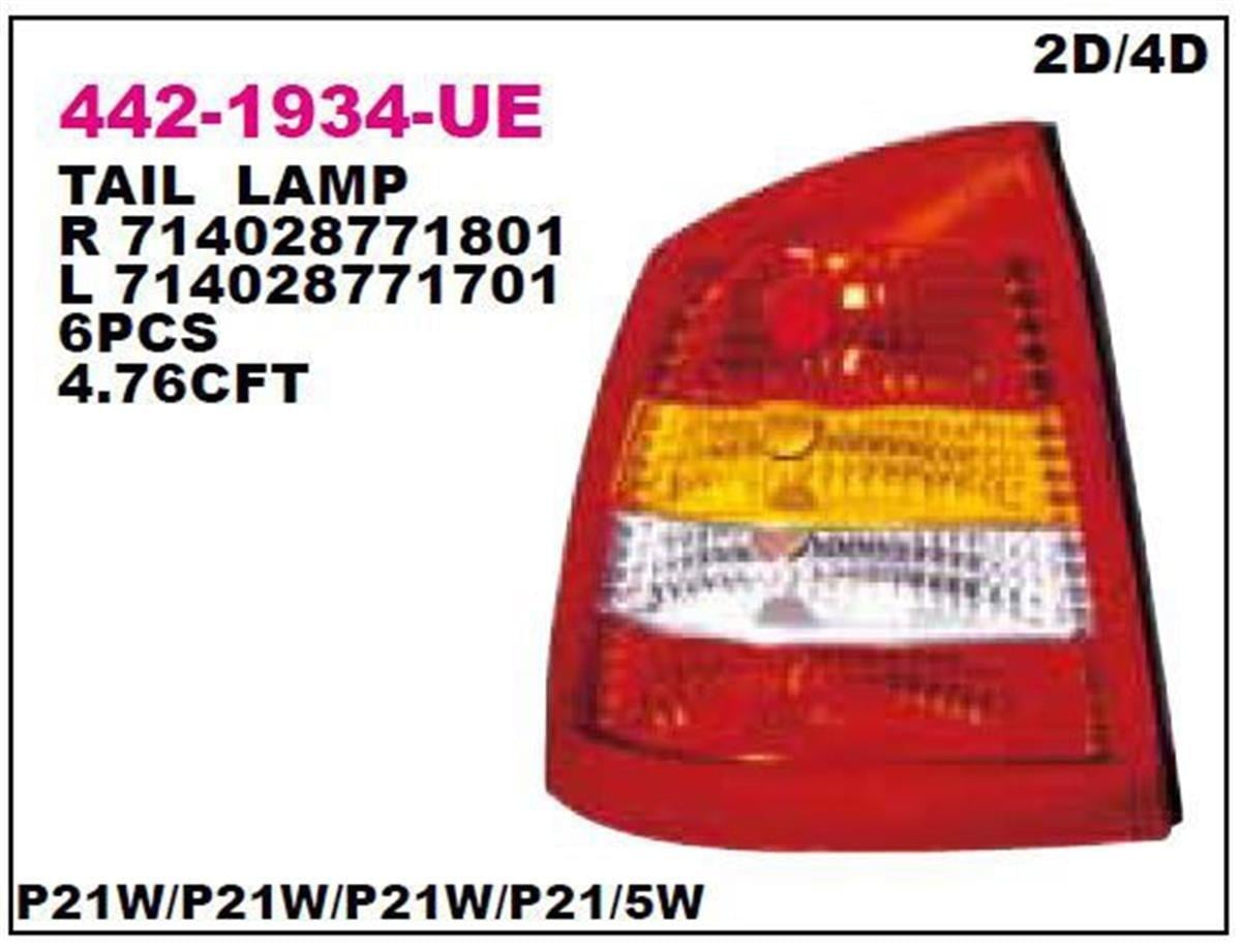 Opel Astra G Sedan Stop Lambası Depo Sağ (98-03) 6223026