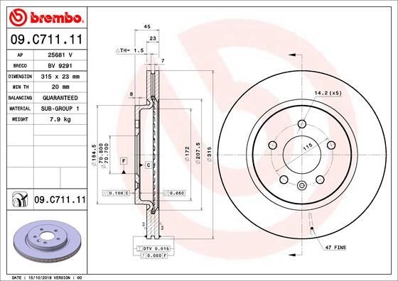 Opel Arka Fren Diski UV Coated BREMBO