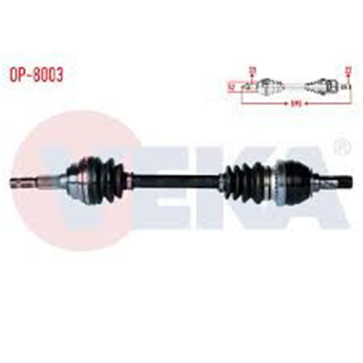 Opel Astra G 1.4/1.6 Komple Aks Sol Ön Veka