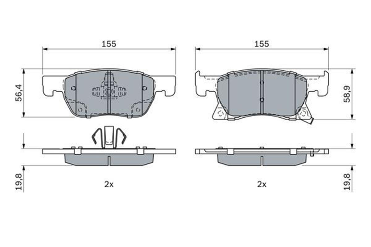 Opel Astra K (2015>) Fren Balatası Ön 95526566-13478300-39103797