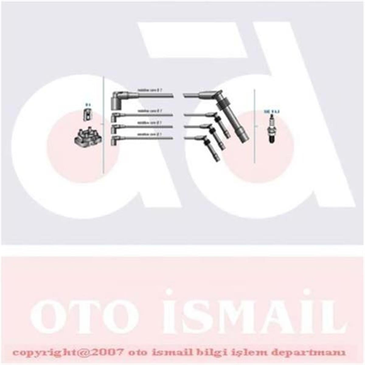 Opel Corsa B-Combo B (1993-2000) Buji Kablosu Takımı 1612606-1612556