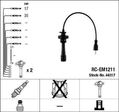 Mitsubishi Outlander Buji Kablosu [2 kablolu set] NGK