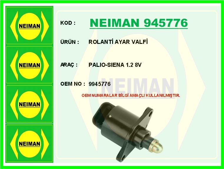 Fiat Palio Rolanti Ayar Valfi 1.2 8V BESCHER