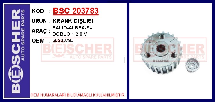 Fiat Palio Albea Doblo Krank Dişlisi BESCHER