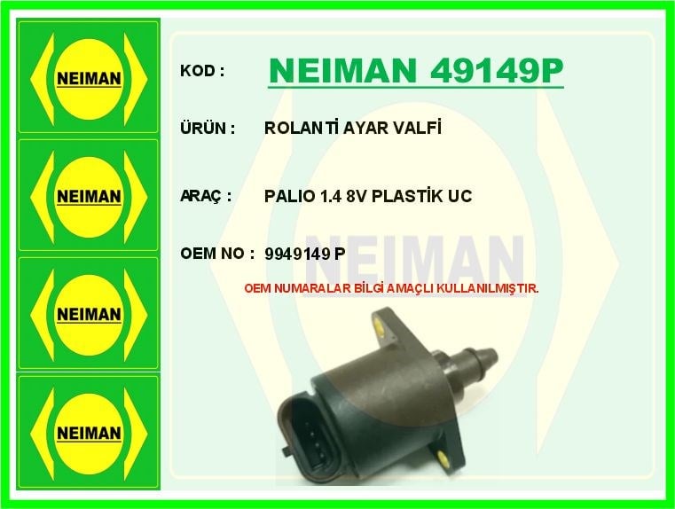 Fiat Palio 1.4 8V Rolanti Ayar Valfi Plastik Uç BESCHER