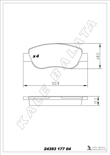 Fiat Palio Renault Megane 2 Scenic 2 Ön Fren Balatası KALE-BALATA