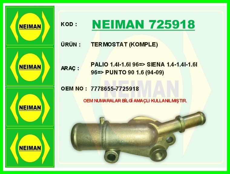 Fiat Palio Albea Siena Tempra 1.4 1.6 Termostat 87 C Komple BESCHER