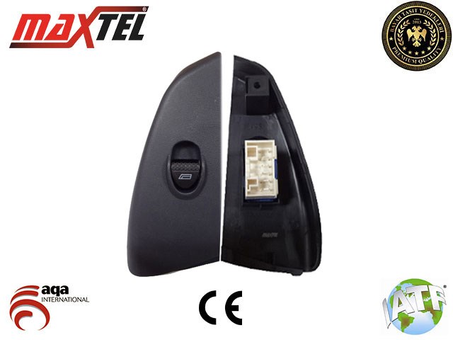 Fiat Palio Albea Cam Kaldırma Anahtarı Ön Sağ 6 Pin Tekli Beyaz Kasalı MAXTEL