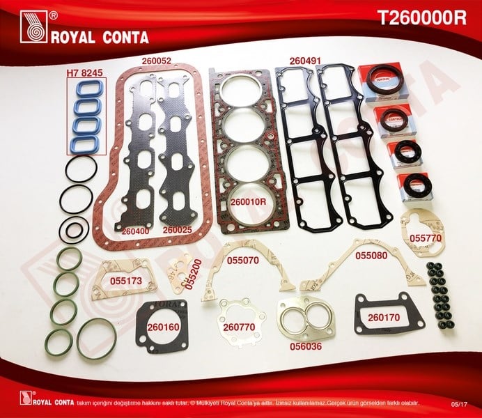 Fiat Palio Marea Siena Brava 1.6 Motor Takım Conta Corteco Keçeli ROYAL