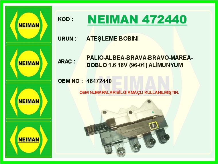 Fiat Palio Ateşleme Bobini BESCHER