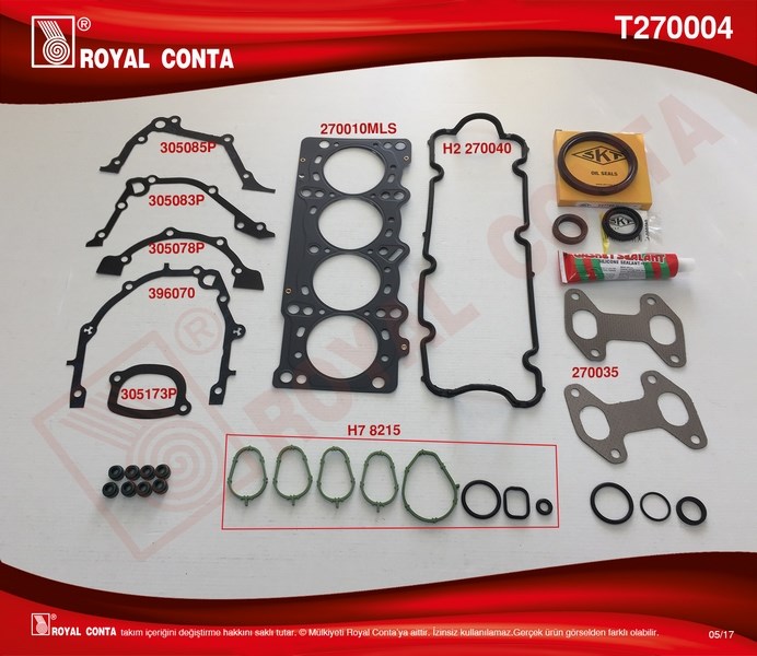 Fiat Palio 1.2 8V Motor Takım Conta Keçeli Sübap Lastikli ROYAL