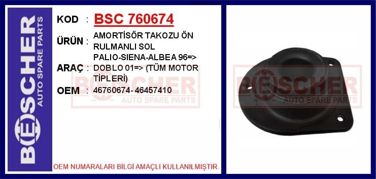 Fiat Palio Ön Rulmanlı Sol Amortisör Takozu BESCHER