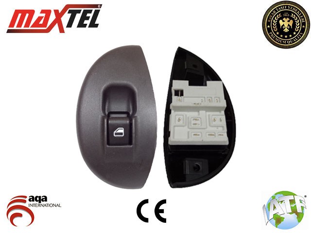 Fiat Palio Siena Cam Kaldırma Anahtarı Ön Sağ 5 Pin Tekli Kasalı Beyaz MAXTEL