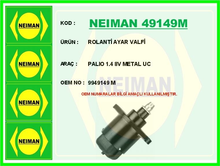 Fiat Palio 1.4 8V Rolanti Ayar Valfi Metal Uç BESCHER