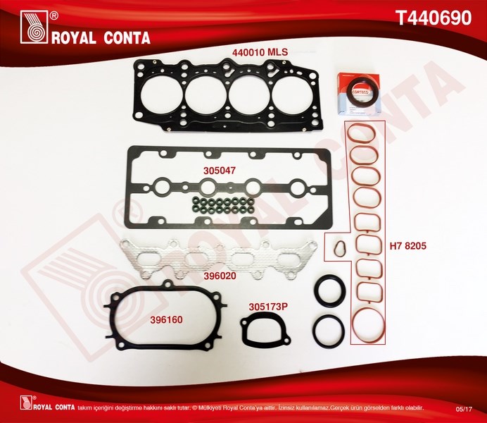 Fiat Palio Grande Punto Linea 1.4 16V Üst Takım Conta Keçeli ROYAL