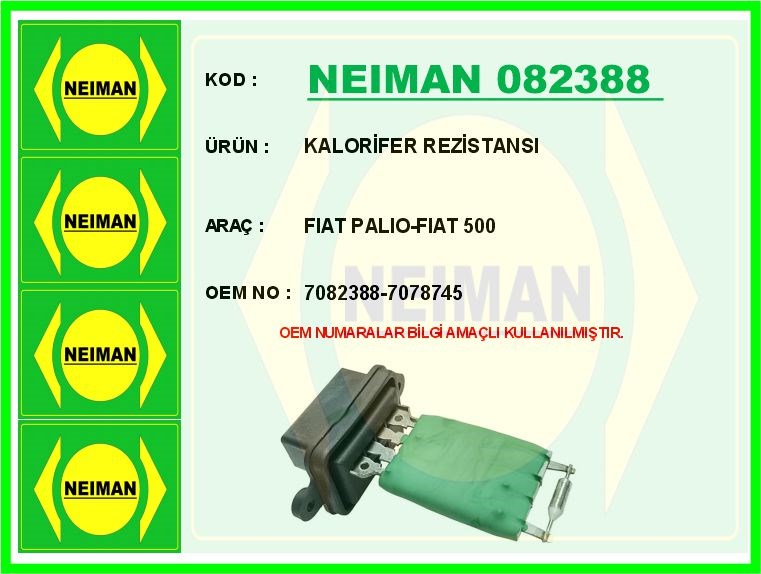 Fiat Palio Fiat 500 Kalorifer Rezistansı BESCHER