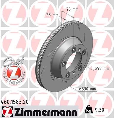 Porsche Panamera Arka Fren Aynası Sağ 2010-2016 3.0 330x28x5DLxHVLI ZIMMERMANN