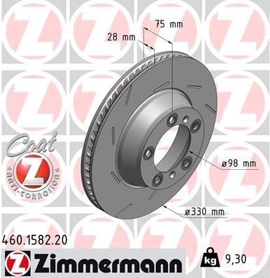 Porsche Panamera Arka Fren Aynası Sol 2010-2016 3.0 330x28x5DLxHVLI ZIMMERMANN