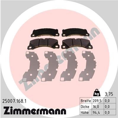 Porsche Panamera Ön Balata ZIMMERMANN