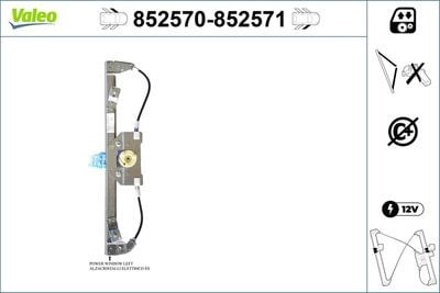 Fiat Panda Ön Sol Cam Mekanizması VALEO