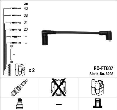 Fiat Panda Buji Kablosu 0.9 NGK