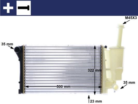 Fiat Panda Motor Su Radyatörü MAHLE