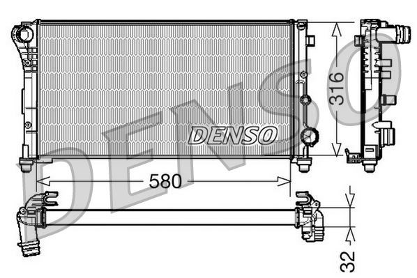 Fiat Panda Motor Su Radyatörü DENSO