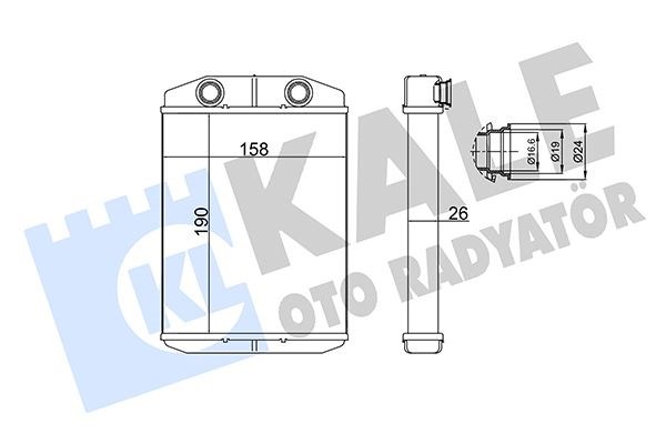 Fiat Panda Kalorifer Radyatörü KALE-RADYATOR