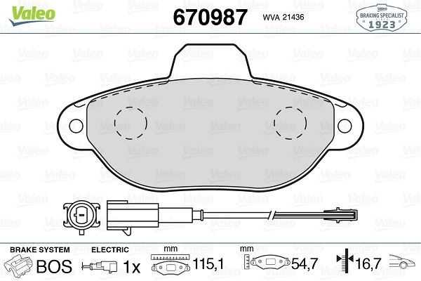 Fiat Panda 500 Ford Ka Ön Balata Fişli VALEO