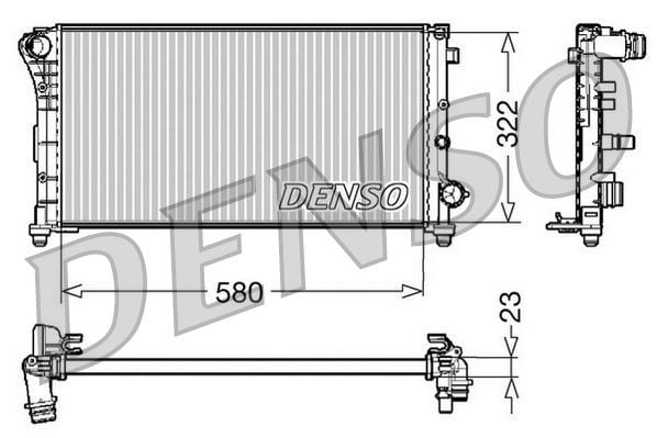 Fiat Panda Motor Su Radyatörü DENSO