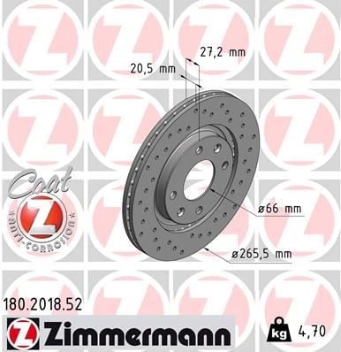 Partner Berlingo 96> Peugeot 206 99> Peugeot 306 94> Xsara 99> Xantia 93/03... ZIMMERMANN