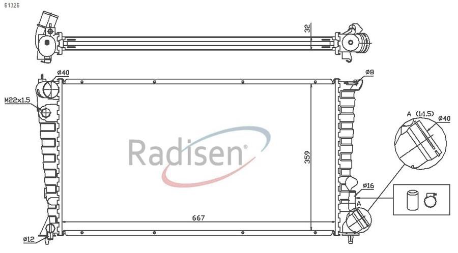 Peugeot Partner Radyatör Segmanlı RADISEN