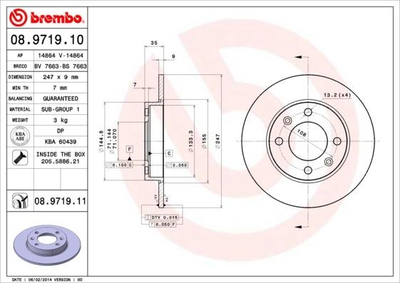 Partner Berlingo Peugeot 307 1007 Citroen C3 C2 Xsara Arka Fren Aynası BREMBO