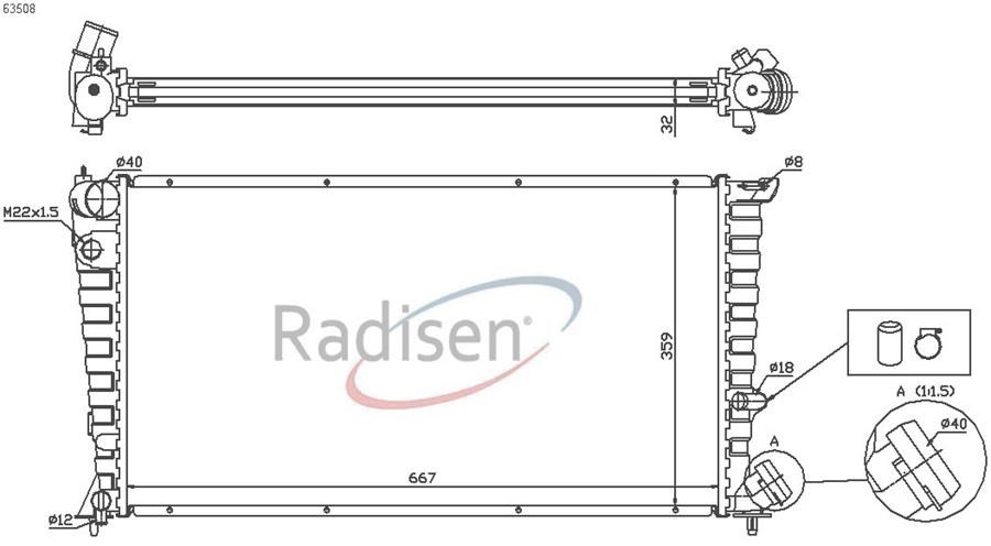 Peugeot Partner Radyatör Segmansız RADISEN