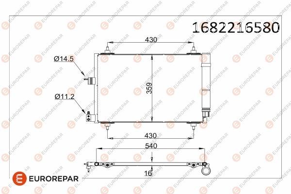 Peugeot Partner Citroen Berlingo Xsara Klima Kondenseri EUROREPAR