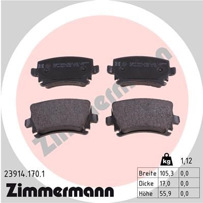 Volkswagen Passat Arka Balata ZIMMERMANN