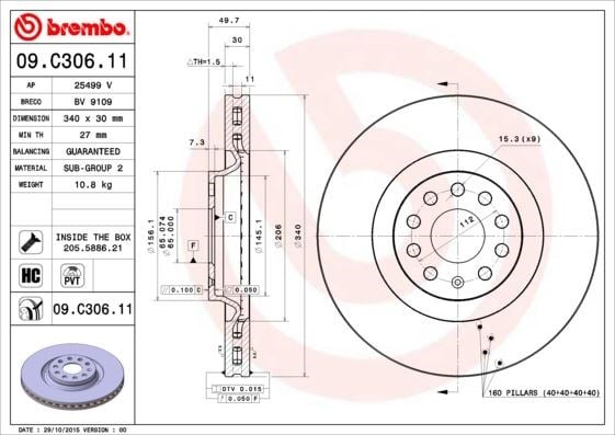 Volkswagen Passat Ön Fren Aynası Havalı BREMBO