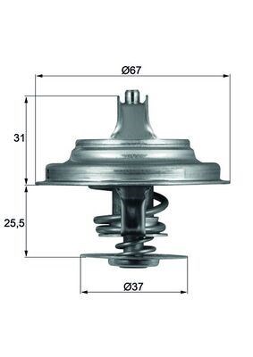 Passat-Crafter-LT 28-35-Transporter IV Termostat 87C MAHLE