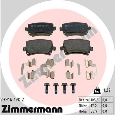 Volkswagen Passat Arka Balata ZIMMERMANN