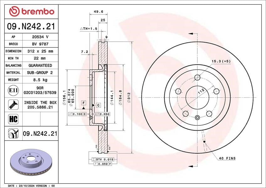 Volkswagen Passat B7 Fren Diski BREMBO