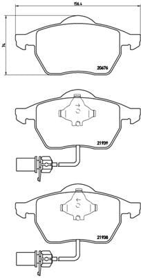 Volkswagen Passat Ön Balata Fişli Büyük Tip BREMBO