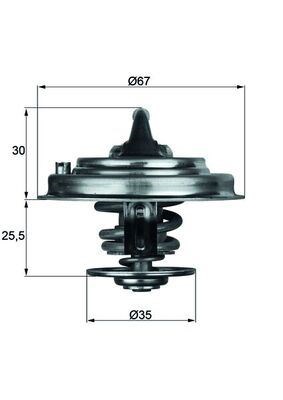 Passat 2.5 TDI-2.8 -A4-A6 2.4-2.5-2.6-2.8 -Super B 2.5 TDI Termostat 87C MAHLE
